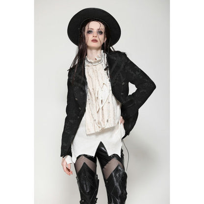 Dark in Love Arwen Black Brocade Jacket