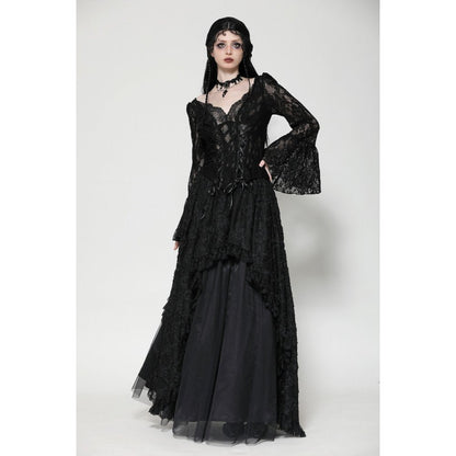 Dark in Love Tamsin Gothic Lace V-neck Top