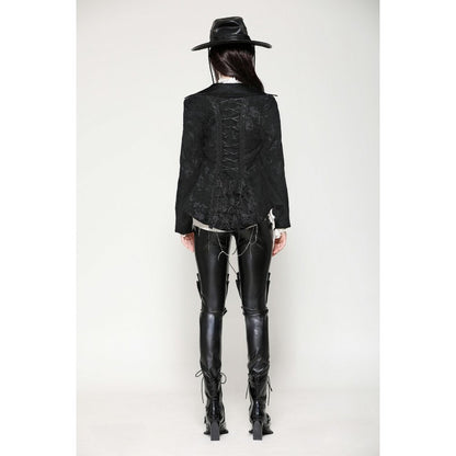 Dark in Love Arwen Black Brocade Jacket