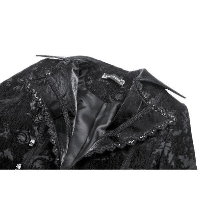 Dark in Love Arwen Black Brocade Jacket