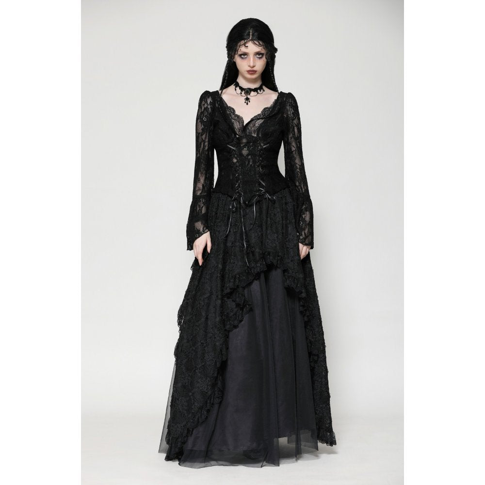 Dark in Love Tamsin Gothic Lace V-neck Top