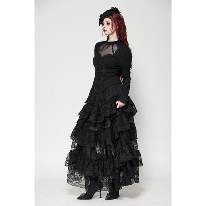 Dark in Love Avalon Gothic Embroidered Puff Sleeve Top