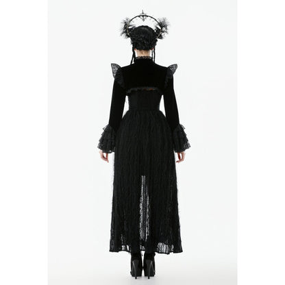 High Collar Lace Detail – Front Angle