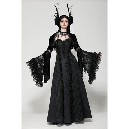 Dark in Love Lavinia Elegant Shrug in Velvet and Lace