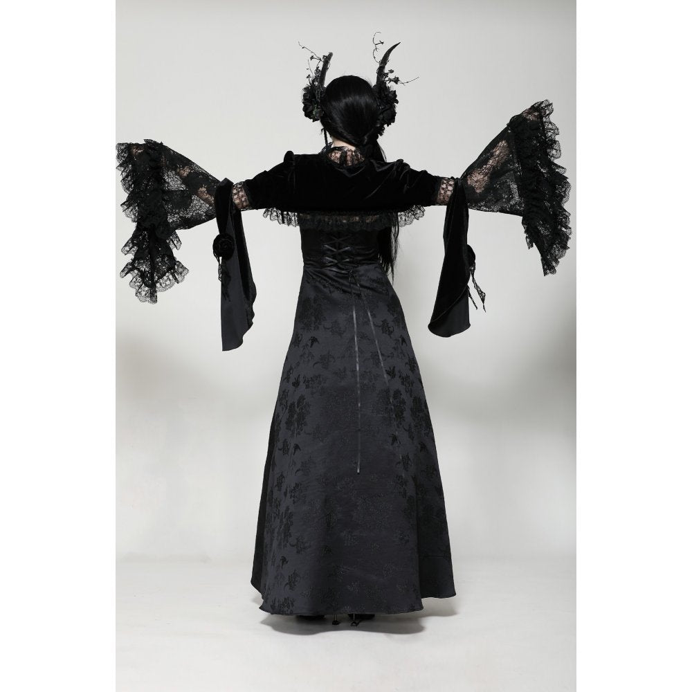 Dark in Love Lavinia Elegant Shrug in Velvet and Lace