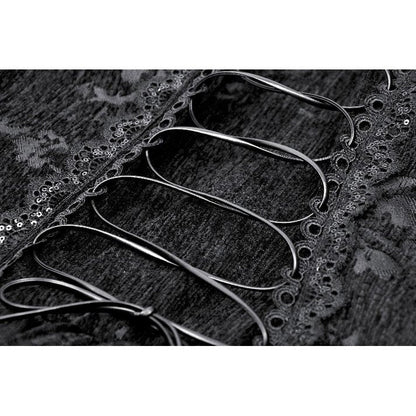 Dark in Love Arwen Black Brocade Jacket